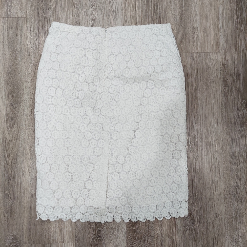 White Lace Cotton Skirt - image 4